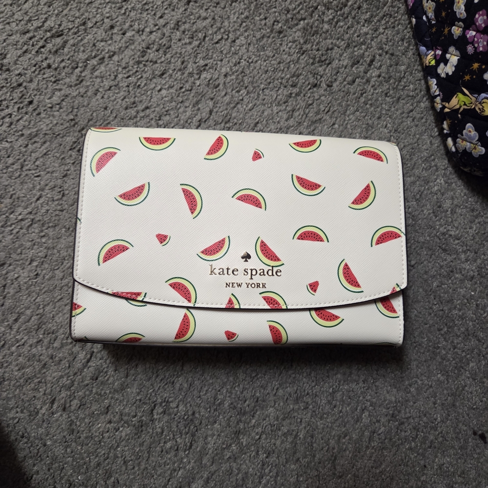 Kate Spade White Clutch with Watermelon Design